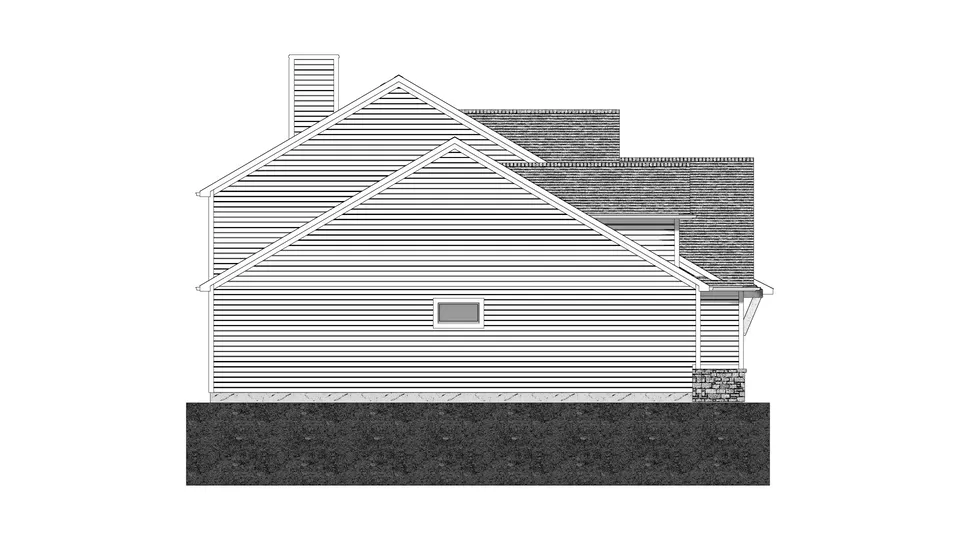 The Cascade house plan, exterior view 4